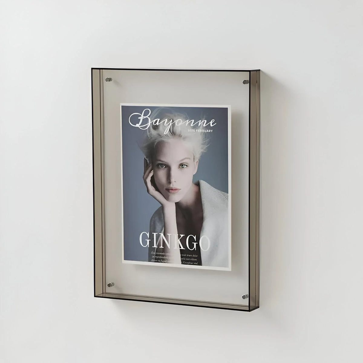 Photo Frame Transparent Acrylic Freestanding or Wall-Mounted