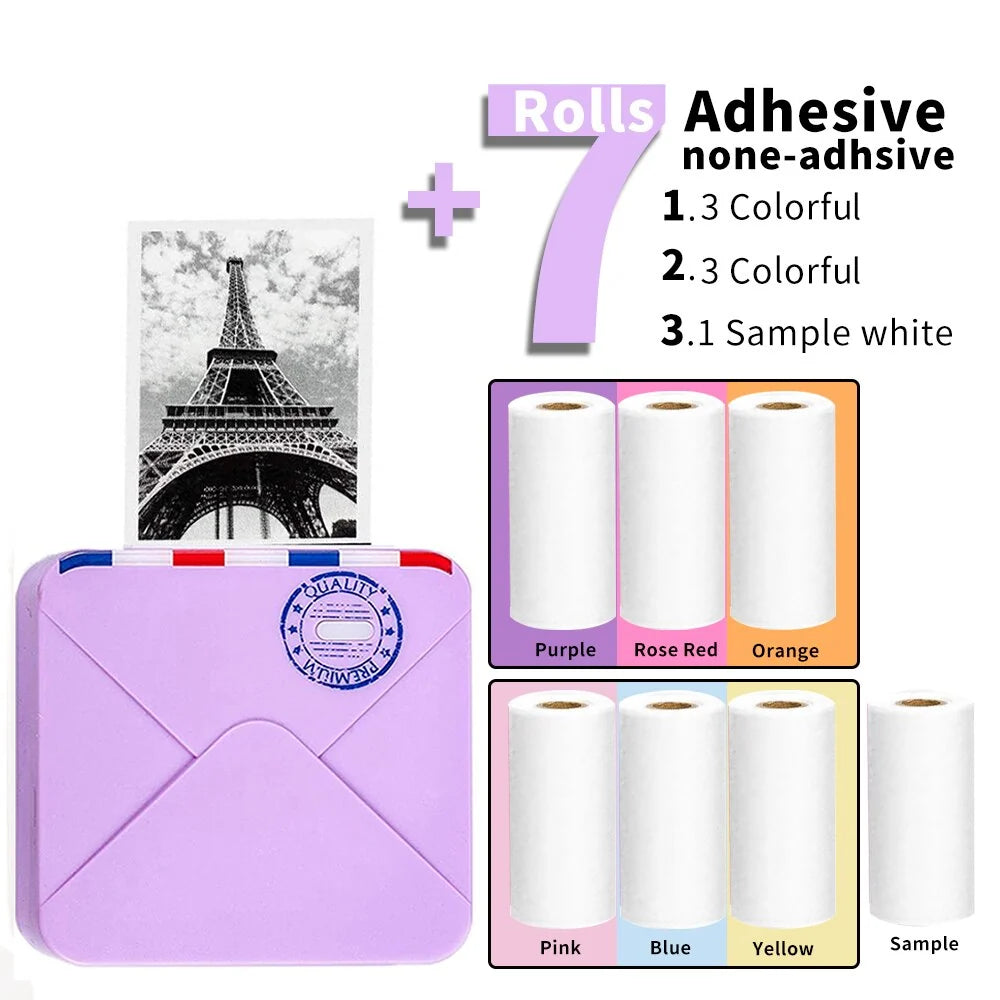 Photo Printer Portable Bluetooth Thermal Printing