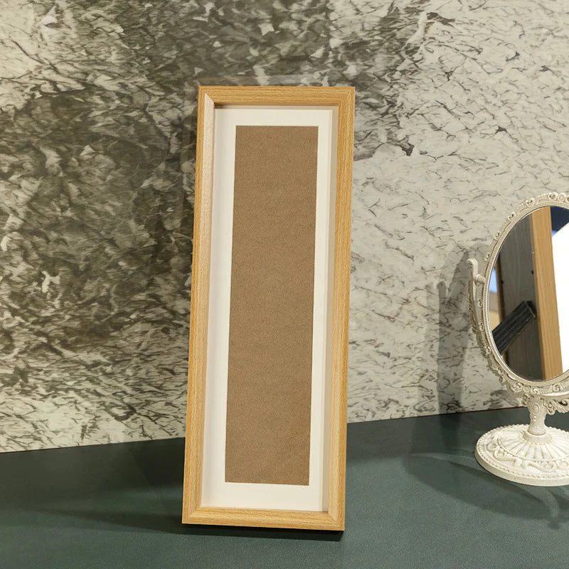 Picture Frame Wooden Glass Front Long Format 15 × 42 cm