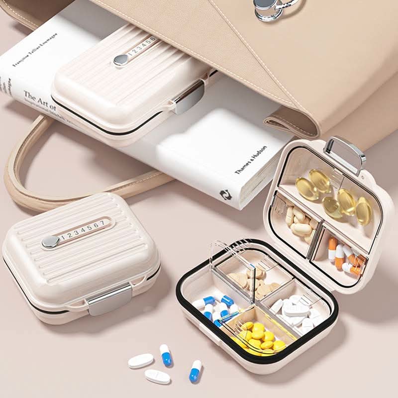 Pill Organizer 7 Compartments Compact Travel Design