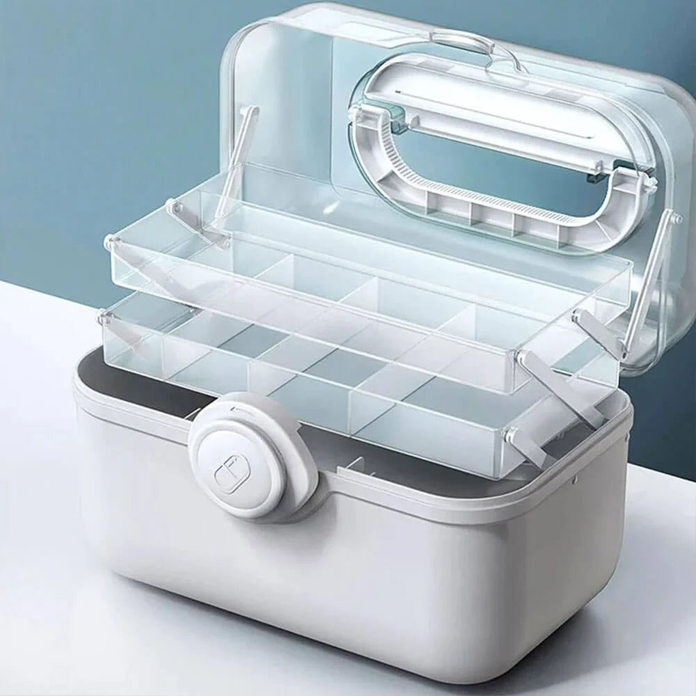 Pill Organizer Secure Latch Compact Travel Storage