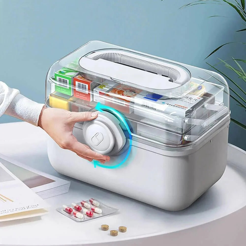 Pill Organizer Secure Latch Compact Travel Storage