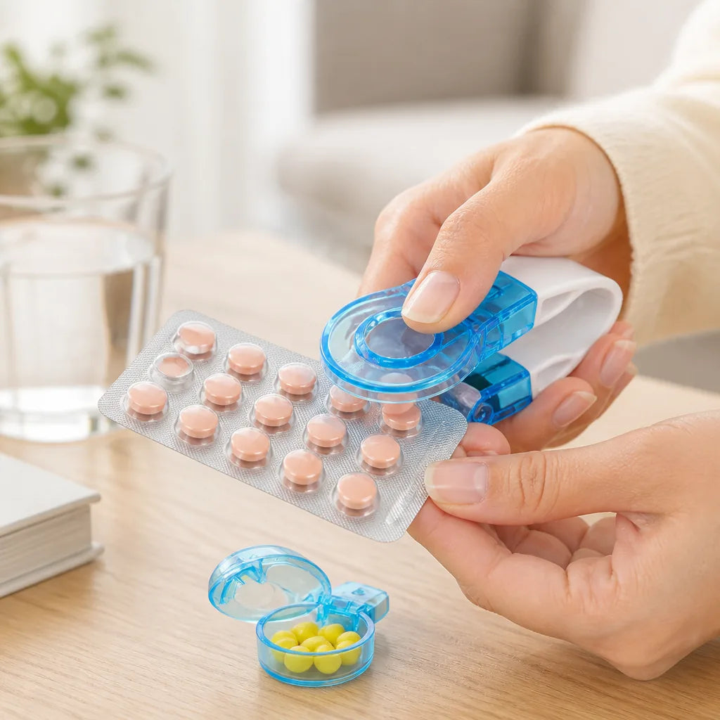 Pill Remover One-Hand Operation Built-In Storage