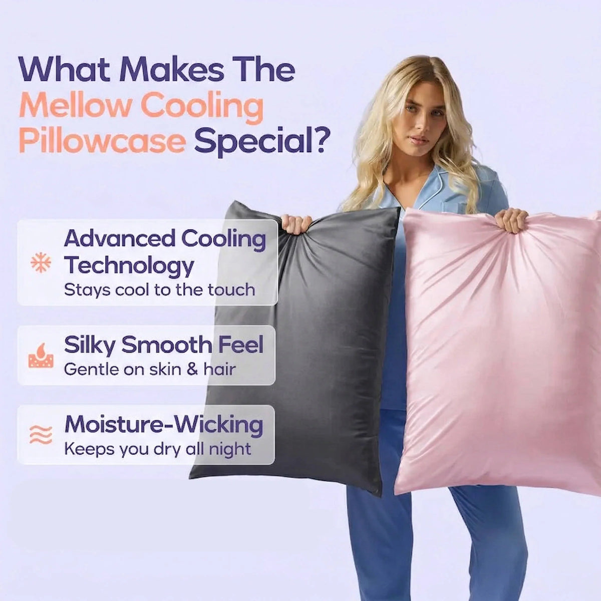 Pillowcase Set Cooling Moisture-Wicking 2-Pack