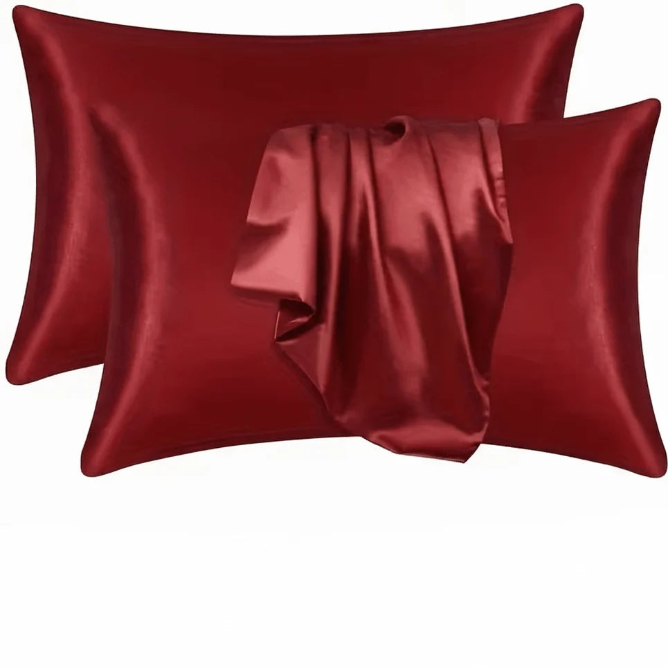 Pillowcase Silk-Like Polyester Breathable Concealed Zipper