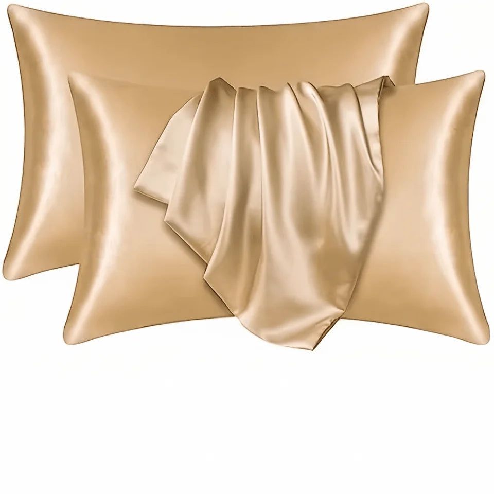 Pillowcase Silk-Like Polyester Breathable Concealed Zipper