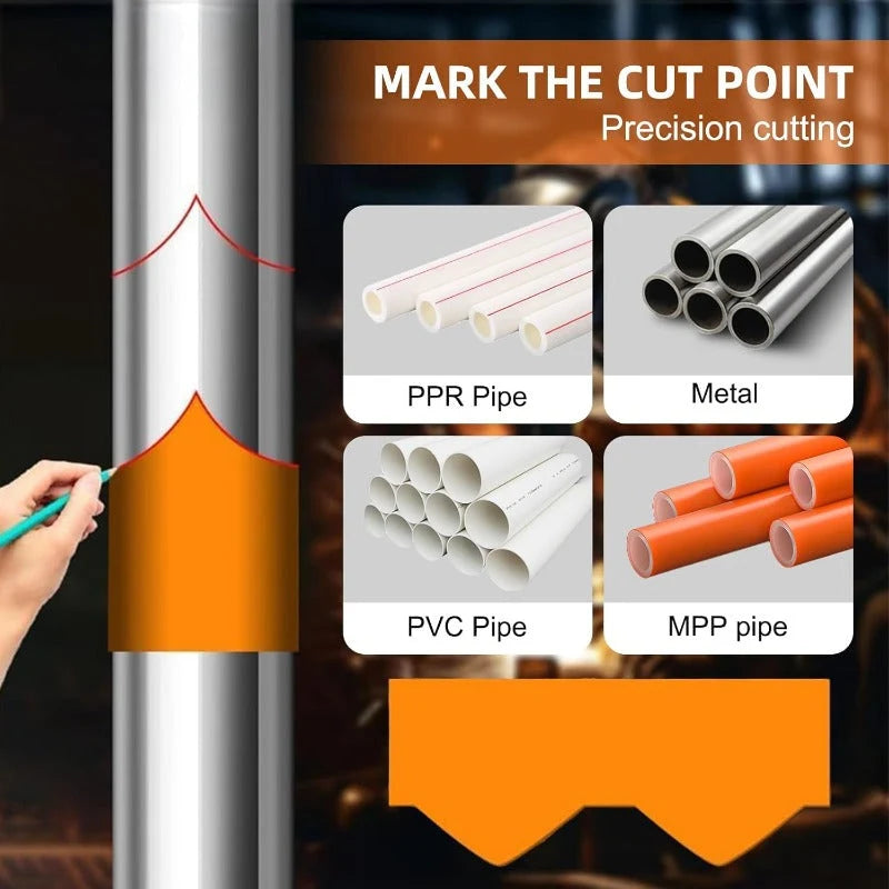 Pipe Saddle Marking Template Flexible 10-Size Set