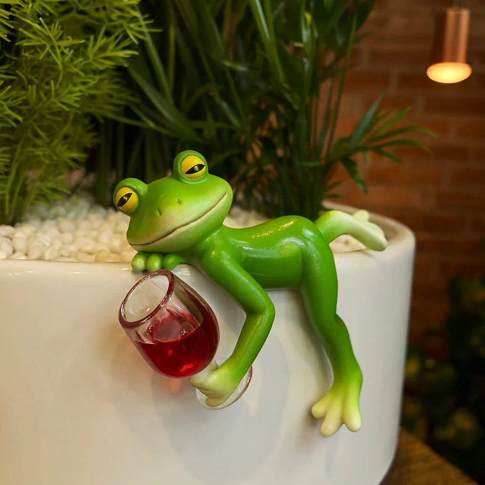 Plant Pot Ornament Over-Rim UV-Stable Resin