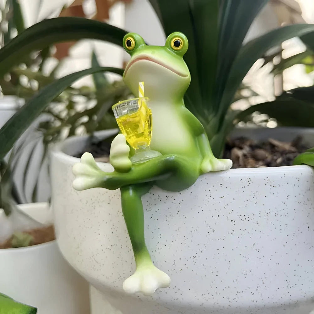 Plant Pot Ornament Over-Rim UV-Stable Resin