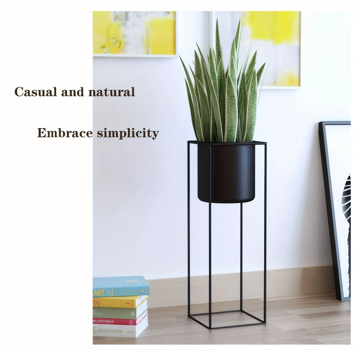 Plant Stand Powder-Coated Steel Open Frame & Non-Marking Feet