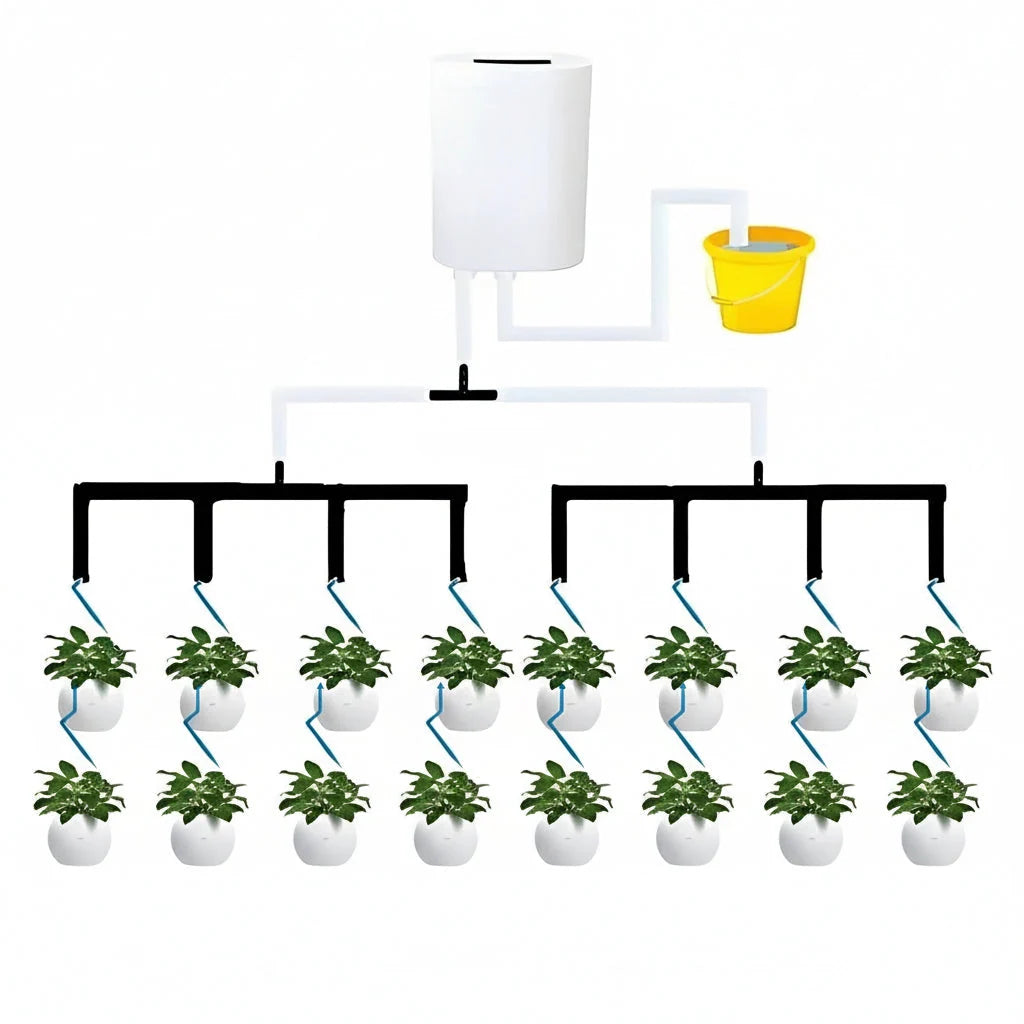 Plant Watering Controller Programmable LCD Rechargeable Battery Multi-Pot