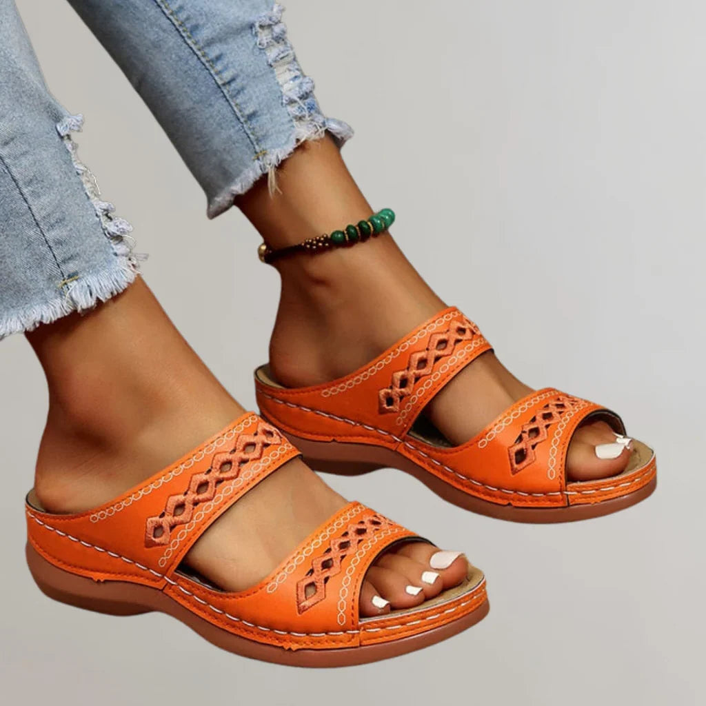 Platform Sandals Arch-Contouring Footbed Adjustable Straps Ventilated