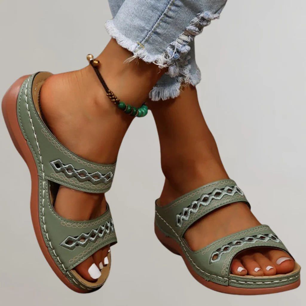 Platform Sandals Arch-Contouring Footbed Adjustable Straps Ventilated