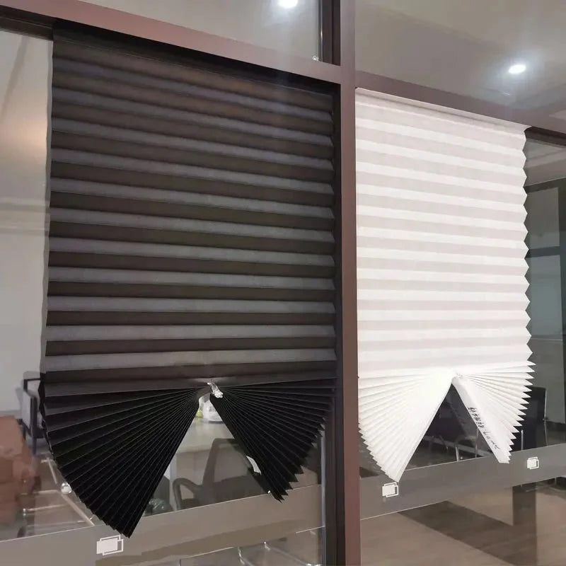 Pleated Window Blind Self-Adhesive Light Filtering Privacy