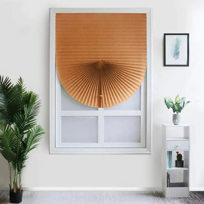 Pleated Window Blind Self-Adhesive Light Filtering Privacy