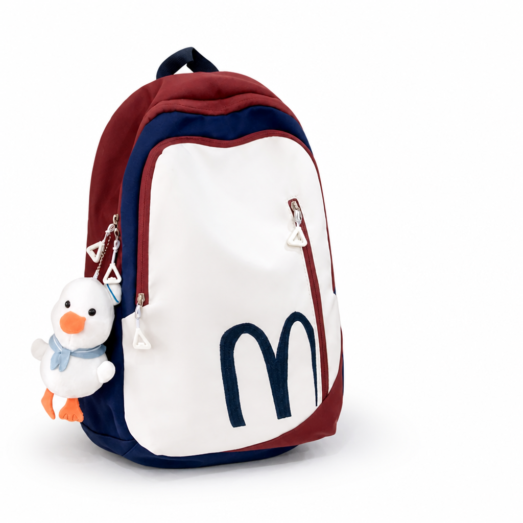 Plush-Accent Lightweight School Backpack (Padded Straps)