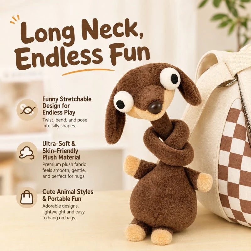 Plush Animal Bag Charm Bendable Poseable Soft Plush