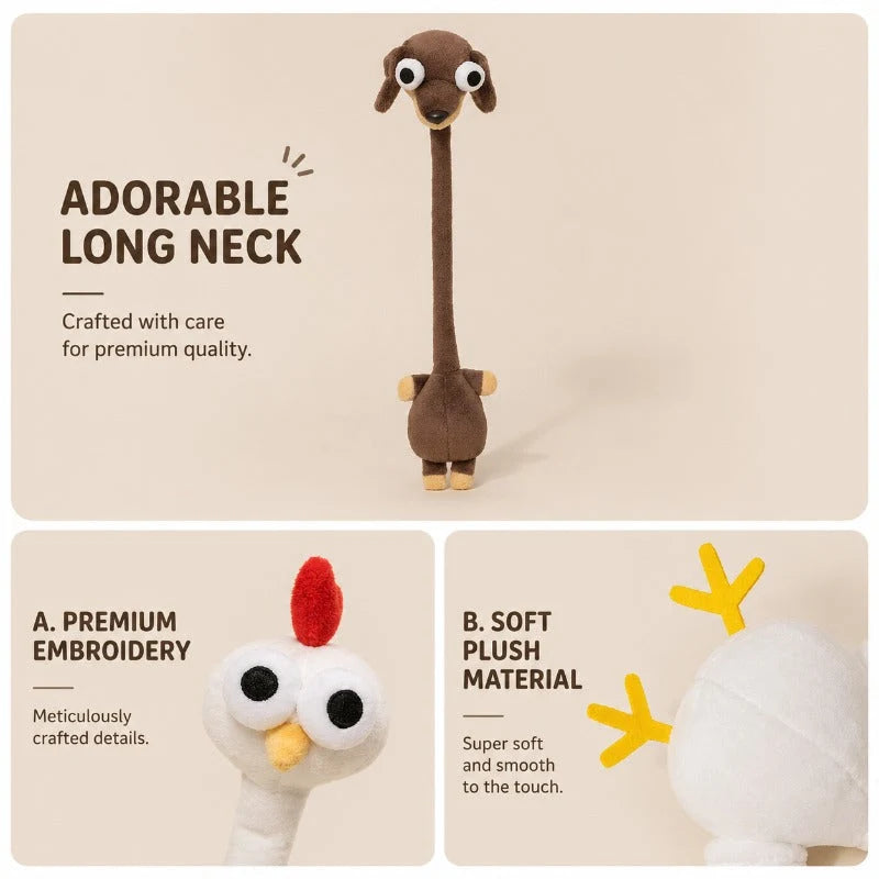 Plush Animal Bag Charm Bendable Poseable Soft Plush