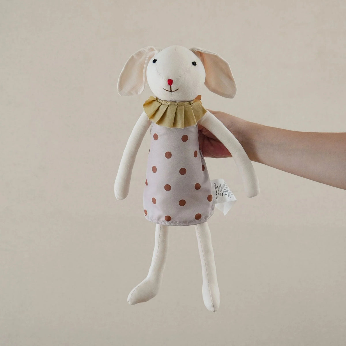 Plush Animal Doll Handcrafted Cotton-Linen Crocheted Outfit