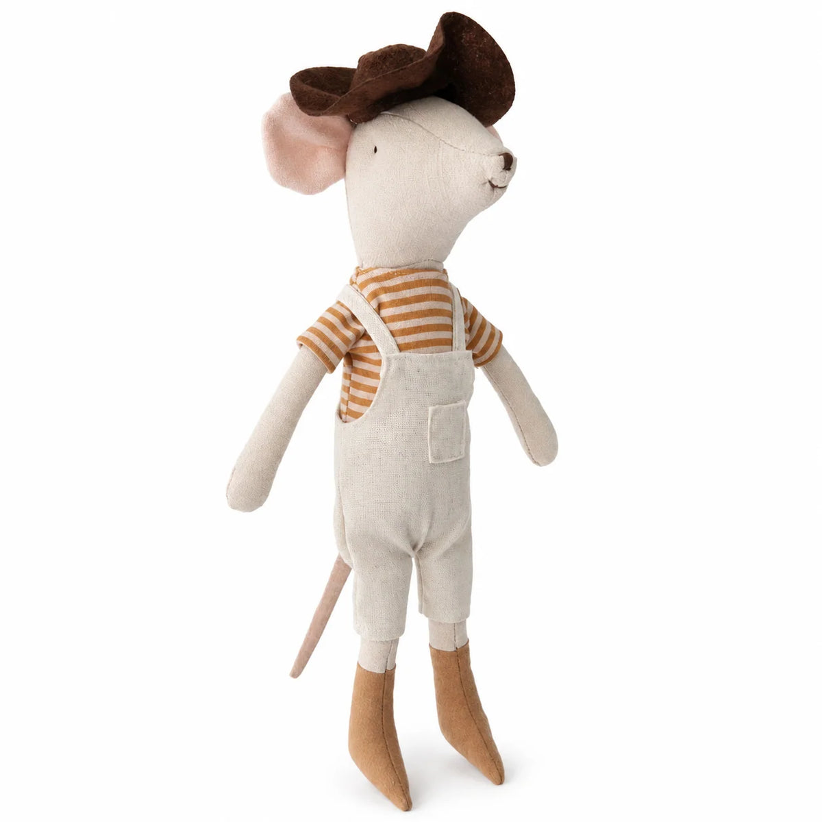 Plush Animal Doll Handcrafted Cotton-Linen Crocheted Outfit