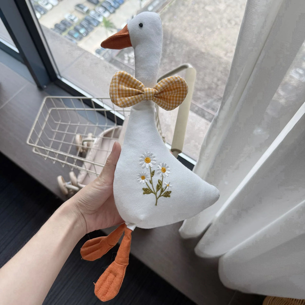 Plush Animal Doll Handcrafted Cotton-Linen Crocheted Outfit