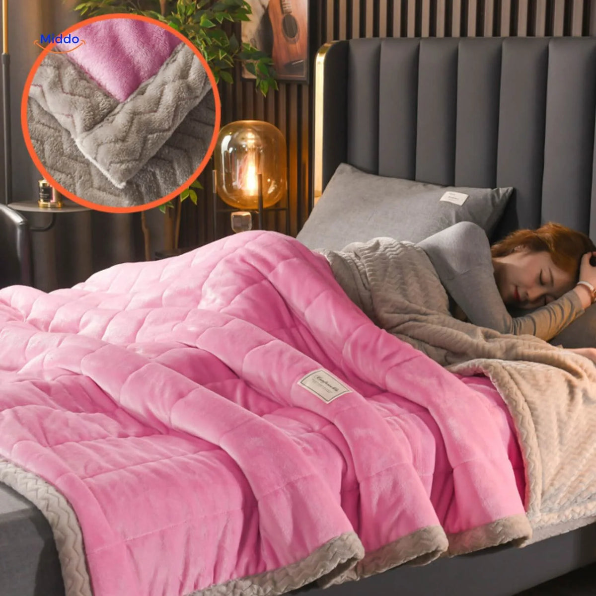 Plush Blanket Double-Sided Fleece Machine Washable Warmth