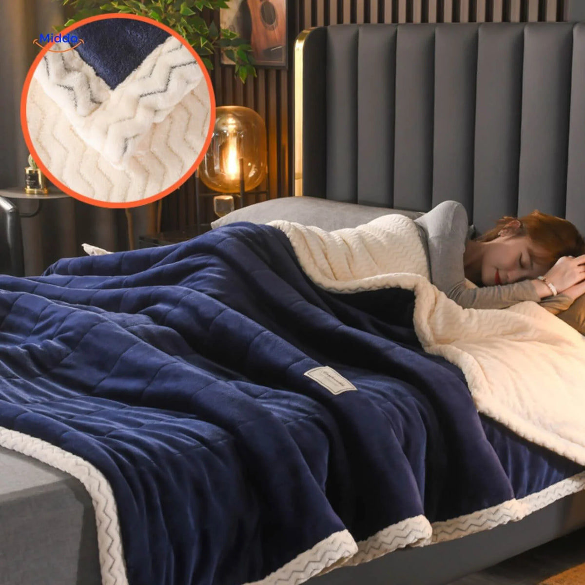 Plush Blanket Double-Sided Fleece Machine Washable Warmth