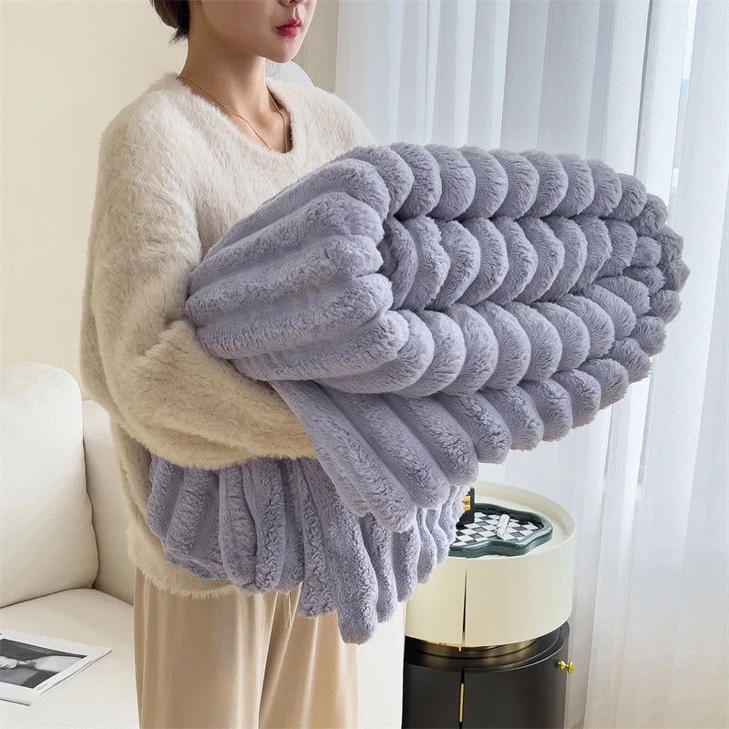 Plush Blanket Soft Warmth Machine Washable