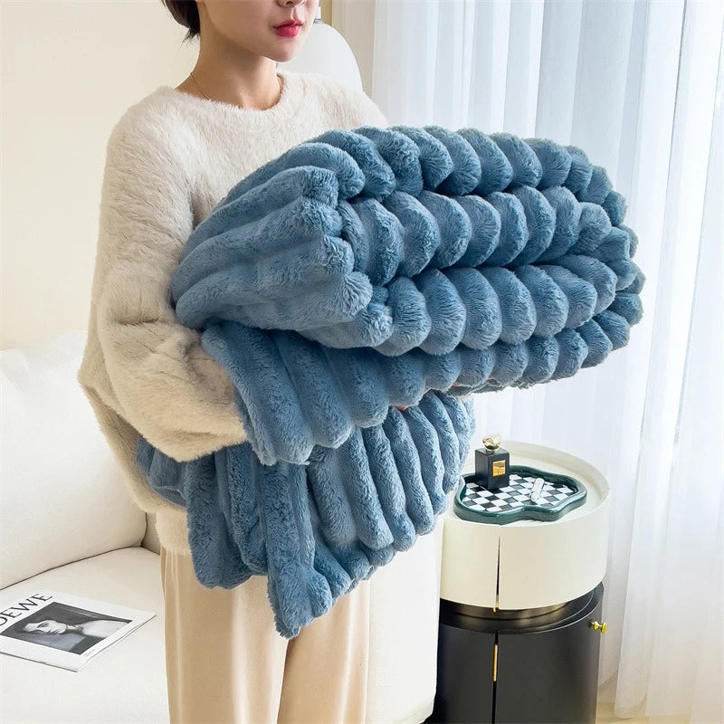 Plush Blanket Soft Warmth Machine Washable