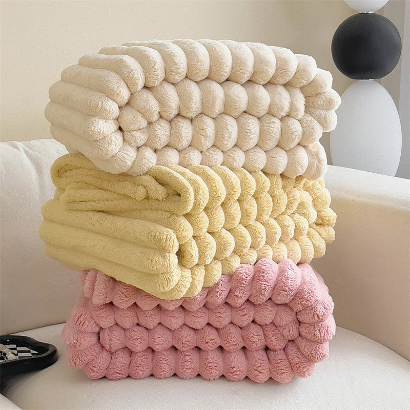 Plush Blanket Soft Warmth Machine Washable