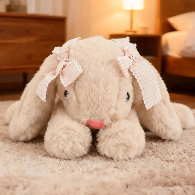 Plush Bunny Realistic Lop-Eared Ultra-Soft & Machine Washable