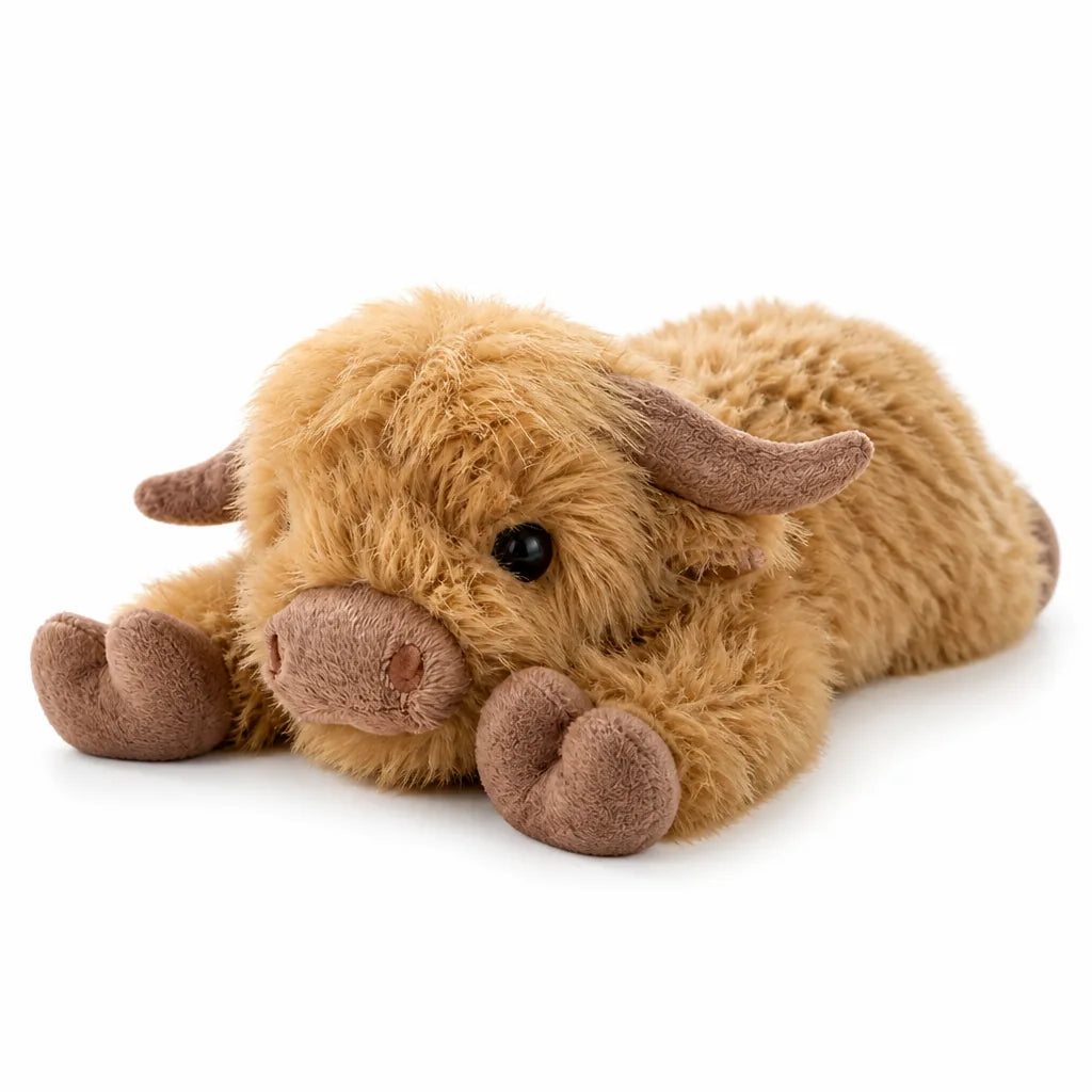 Plush Cuddle Companion Highland Cow Microwavable & Weighted