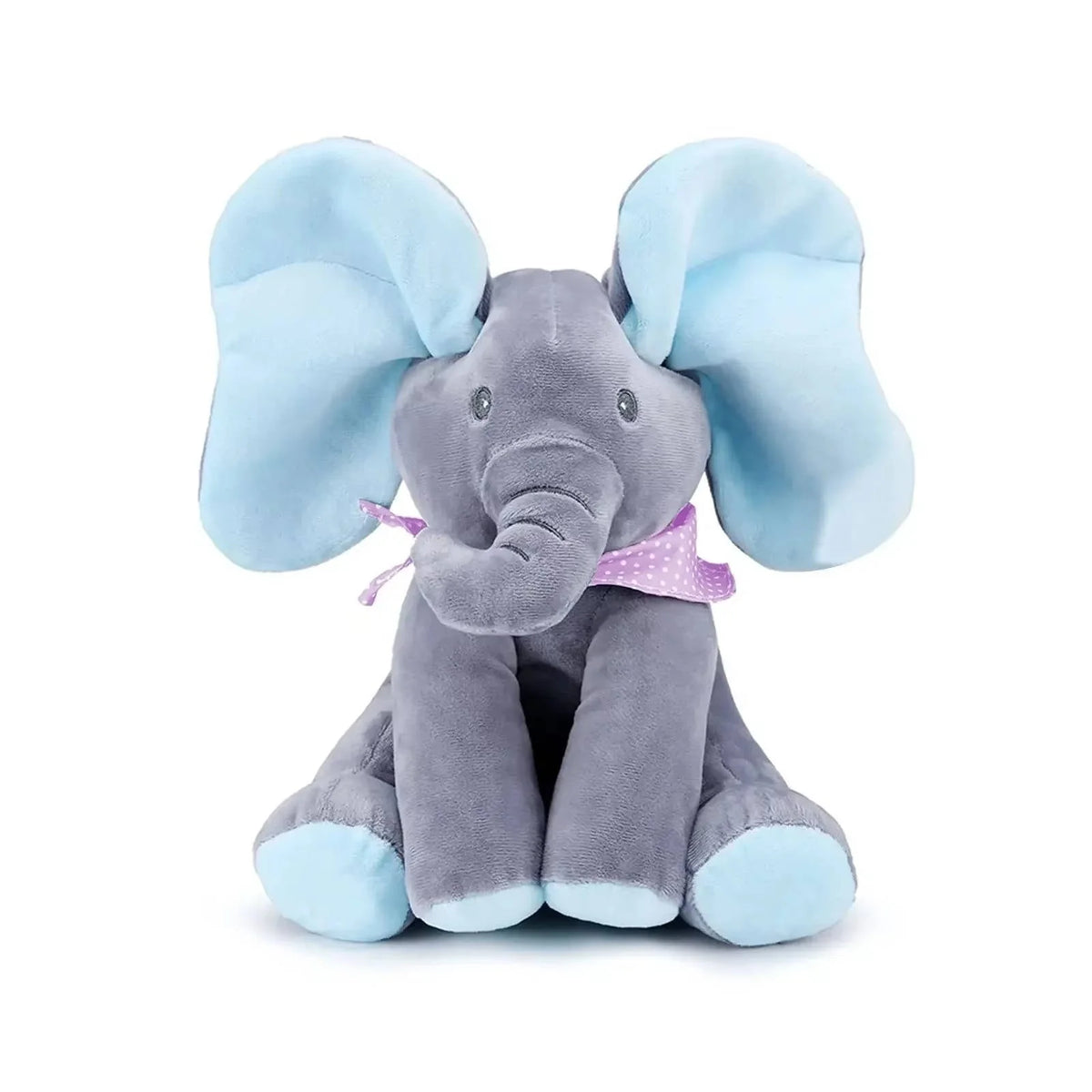 Plush Elephant Peekaboo & Singing Foot Controls