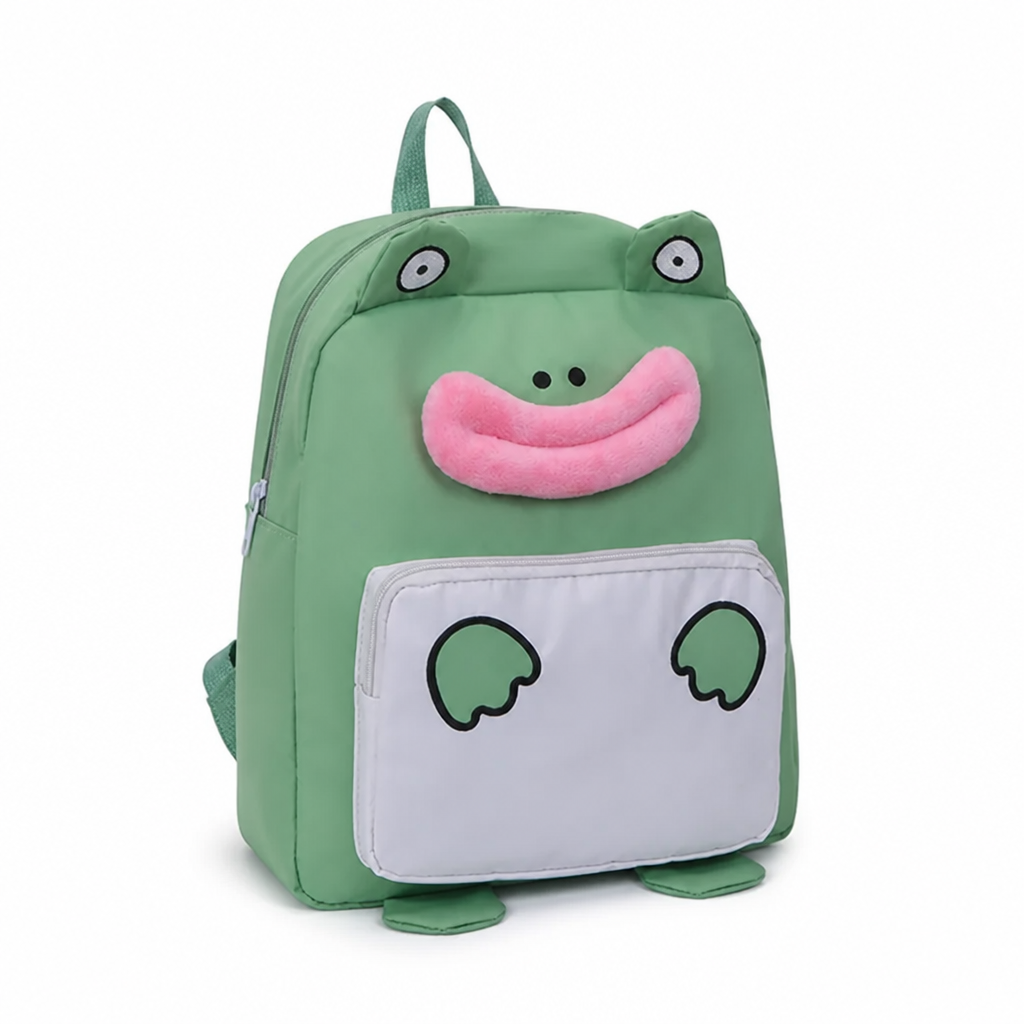 Plush Frog Kids Backpack (Padded Straps)