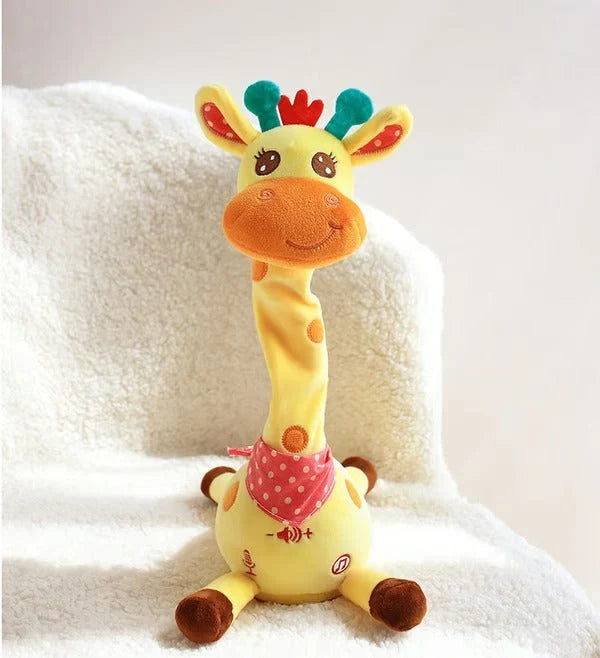 Plush Giraffe Toy Voice Mimic & Lullabies