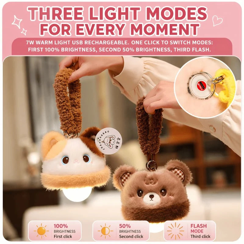 Plush Night Light USB Rechargeable Dimmable Washable Cover