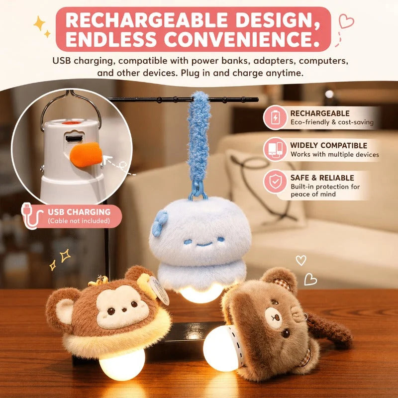 Plush Night Light USB Rechargeable Dimmable Washable Cover