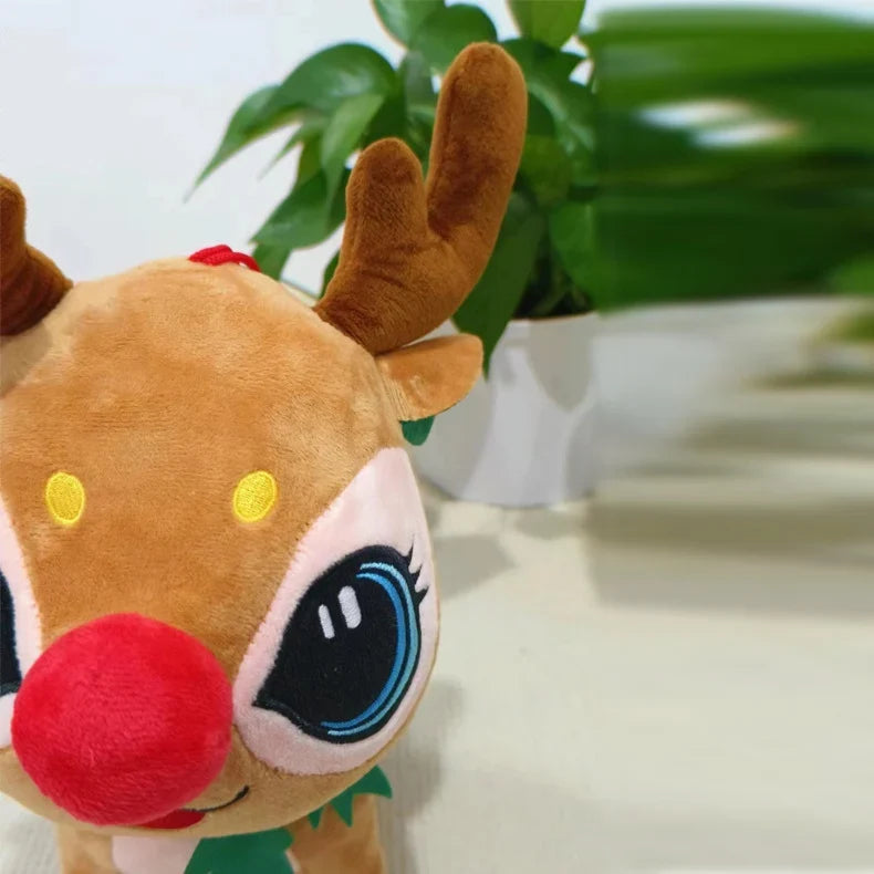Plush Reindeer Soft Child-Safe Wreath & Hat