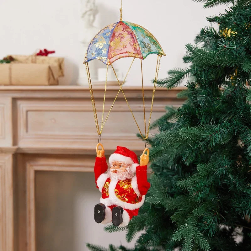 Plush Santa Figure Soft Durable Fabric Battery-Free Jingle Bells