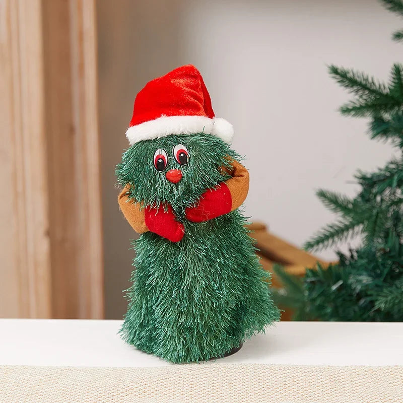 Plush Santa Figure Soft Durable Fabric Battery-Free Jingle Bells