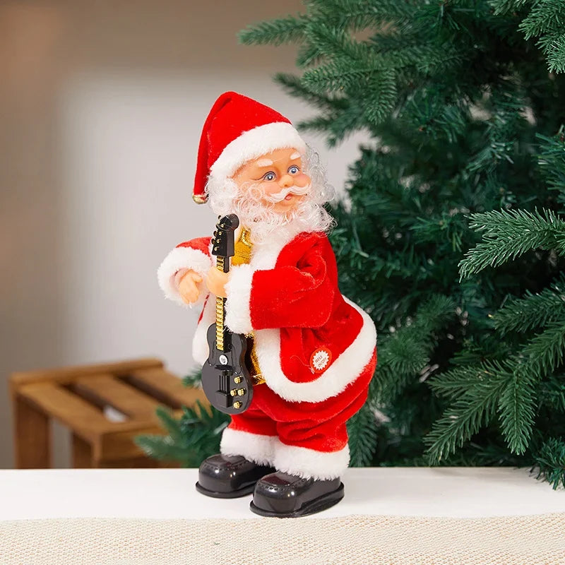 Plush Santa Figure Soft Durable Fabric Battery-Free Jingle Bells