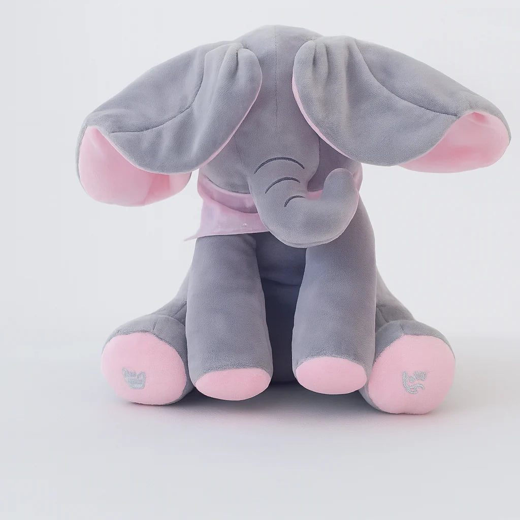 Plush Toy Foot-Activated Ear Flap & Peek-A-Boo Sounds
