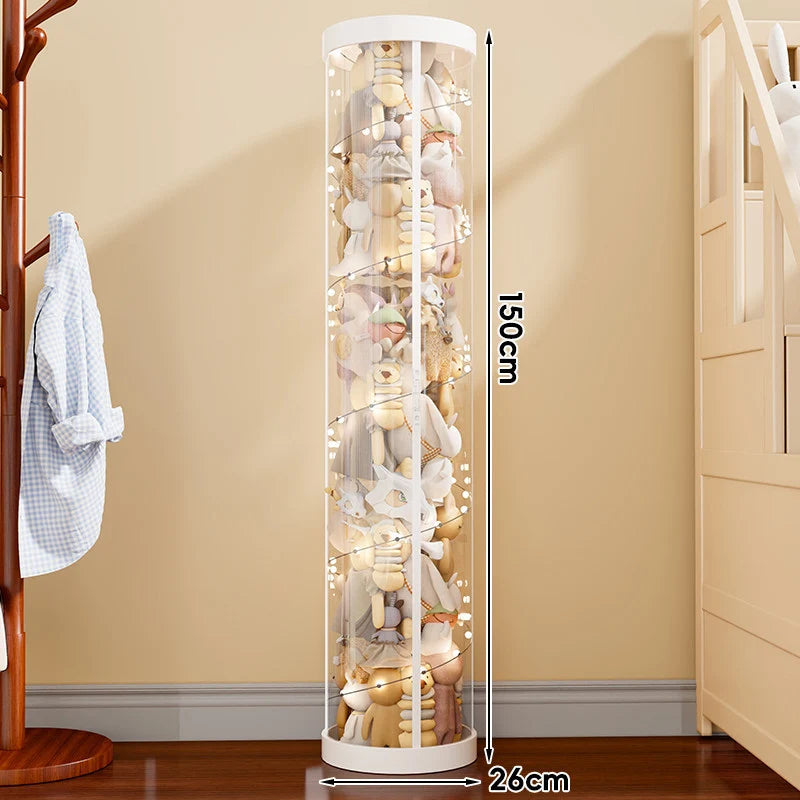 Plush Toy Storage Organizer Clear Vertical Space-Saving Design