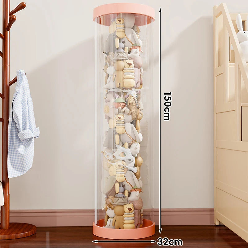 Plush Toy Storage Organizer Clear Vertical Space-Saving Design