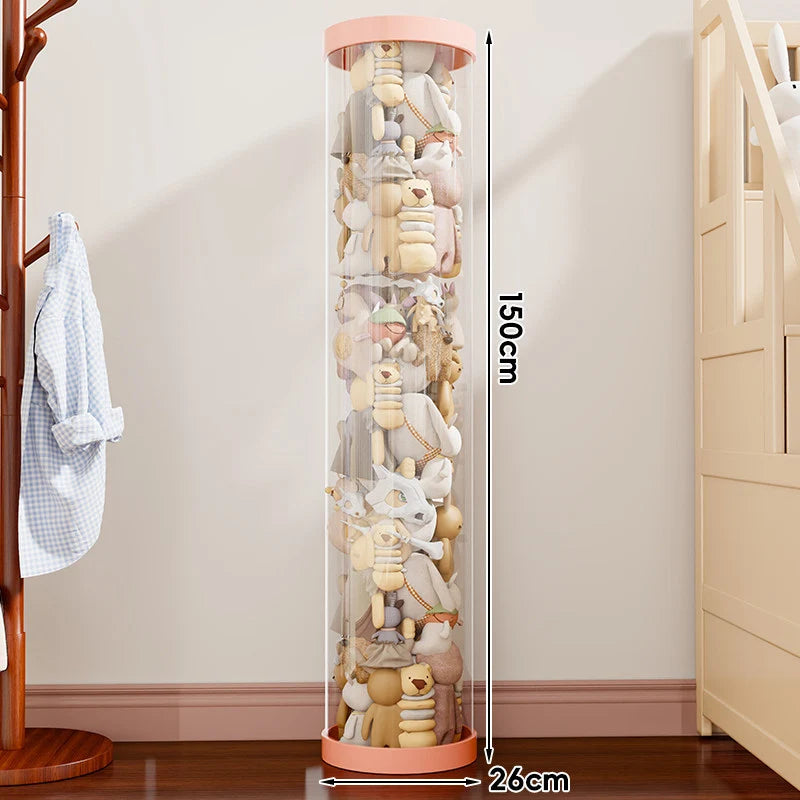 Plush Toy Storage Organizer Clear Vertical Space-Saving Design