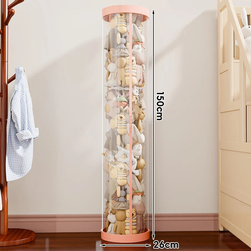 Plush Toy Storage Organizer Clear Vertical Space-Saving Design