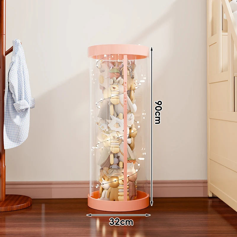 Plush Toy Storage Organizer Clear Vertical Space-Saving Design