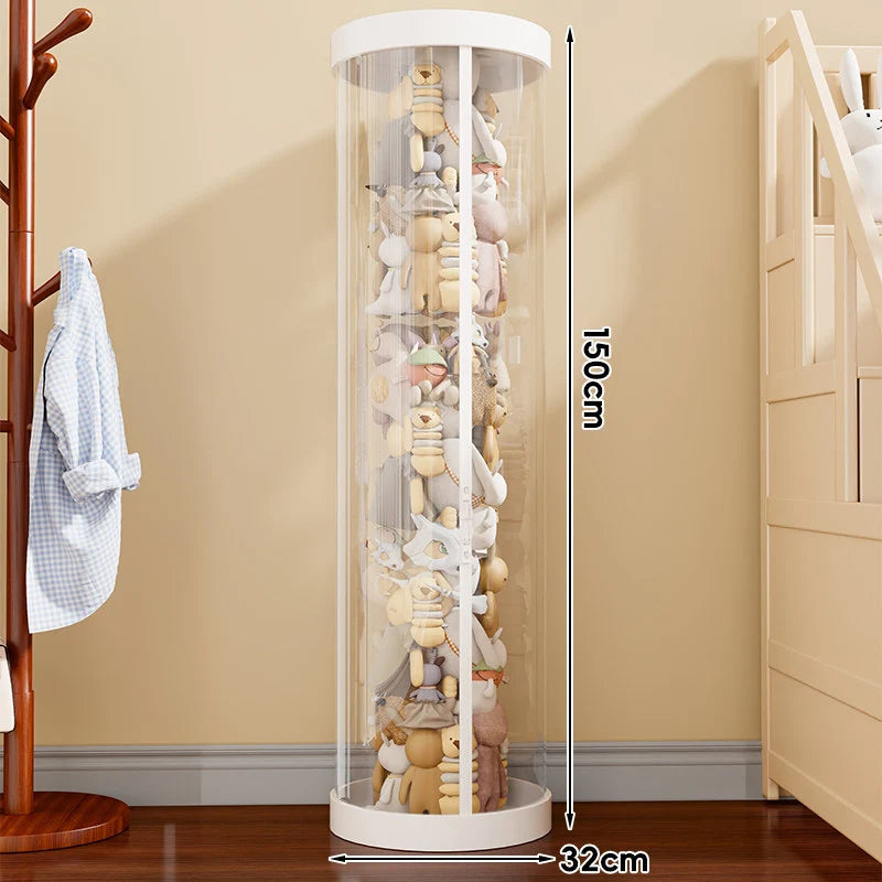 Plush Toy Storage Organizer Clear Vertical Space-Saving Design