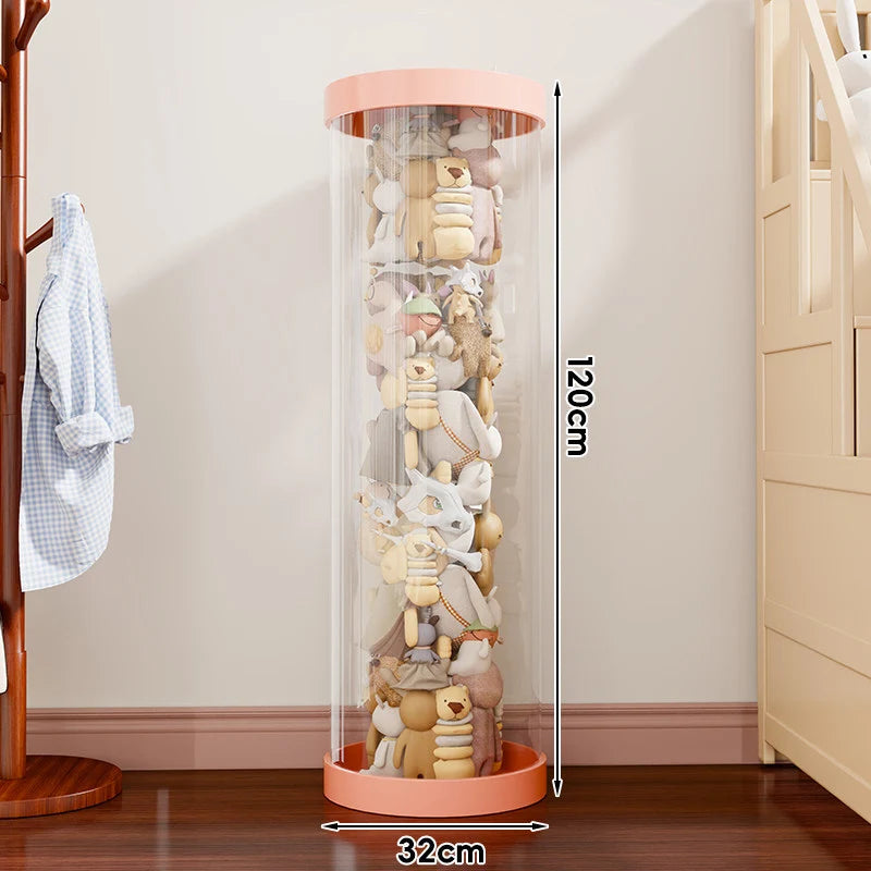 Plush Toy Storage Organizer Clear Vertical Space-Saving Design