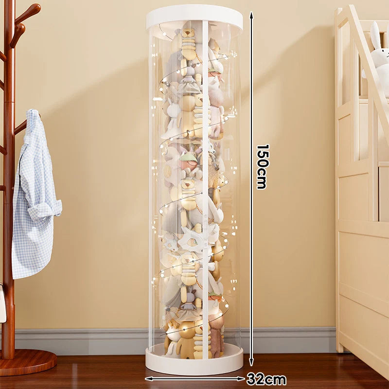 Plush Toy Storage Organizer Clear Vertical Space-Saving Design